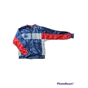 Vintage Le Coq Sportif Red White Blue WindBreaker Jacket Open WaterInstructor L